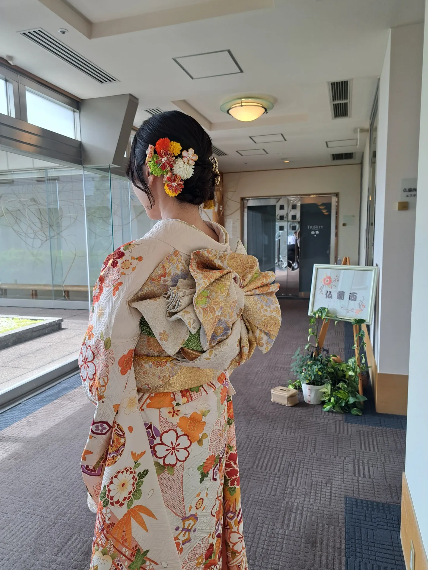 【和歌山市】着付け　　両家のお顔会わせ　ヘア　メイク　出張　仏蘭西美容室